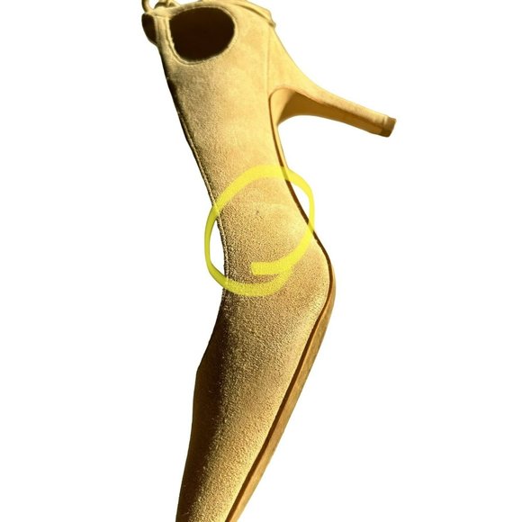 Marc Fisher Classic Suede Pointed Toe Fringe Tie Back Pumps Women's Size 8.5 - Picture 6 of 9